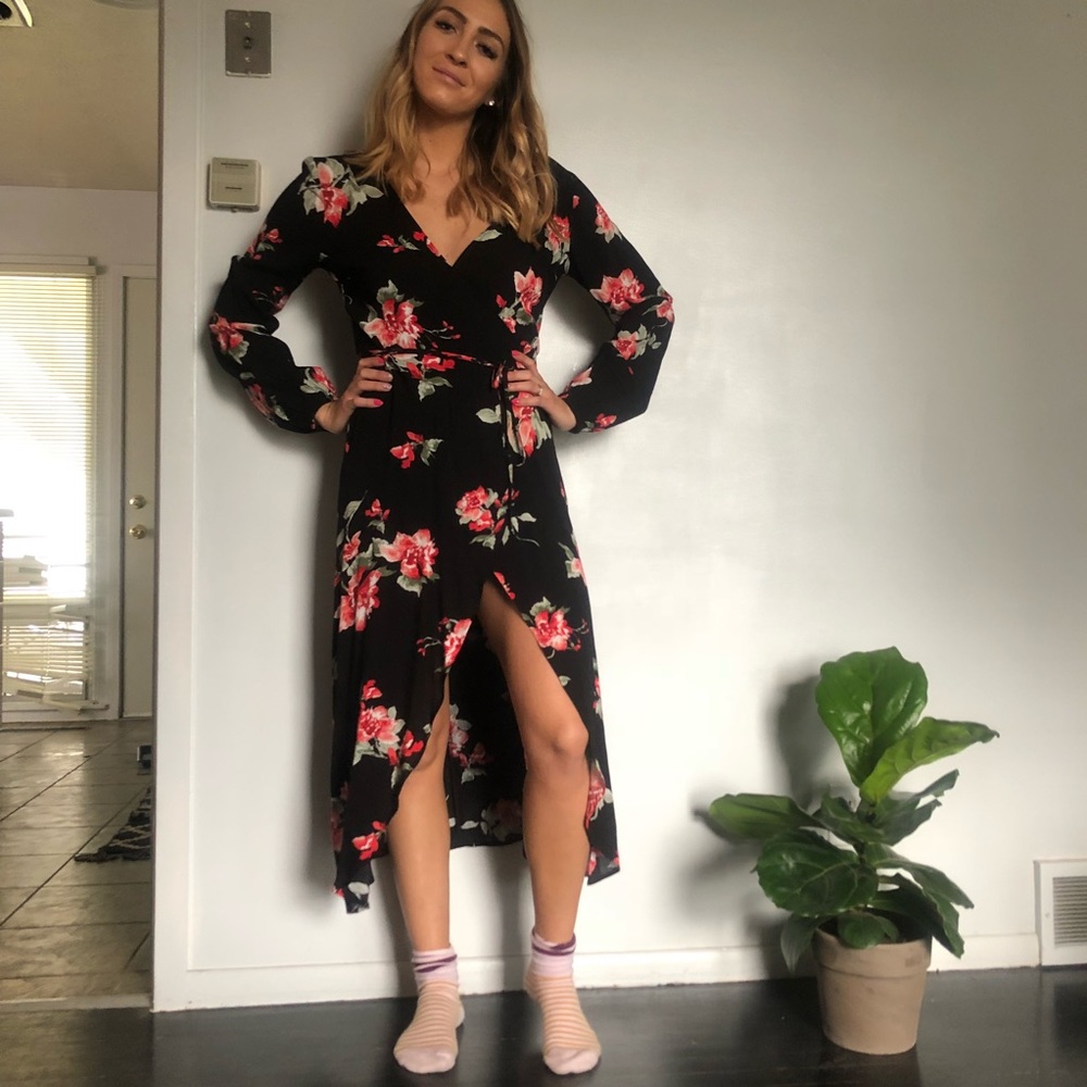 Floral Wrap Dress